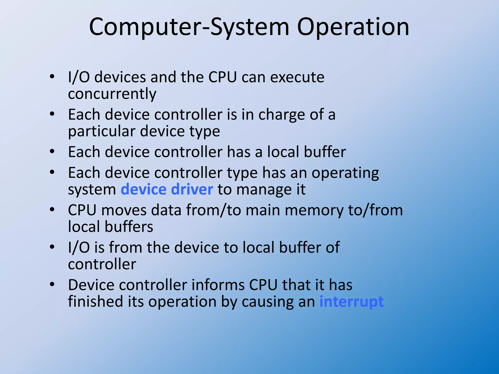 OS concepts 2 handling of interrupts | PPTX
