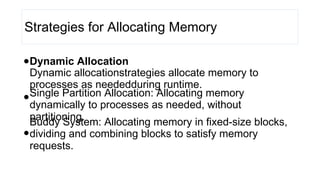operating system process managment memory | PDF
