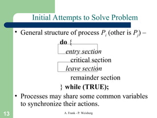 operating system the critical section problem | PPT