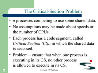 operating system the critical section problem | PPT