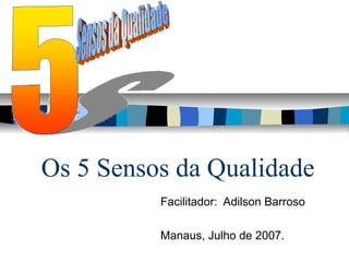 Os 5 Sensos da Qualidade
          Facilitador: Adilson Barroso

          Manaus, Julho de 2007.
 