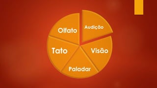 Audição
Visão
Paladar
Tato
Olfato
 