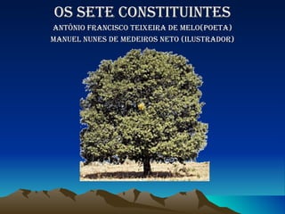 Os sete constituintes Antônio Francisco teixeira de melo(poeta) Manuel Nunes de Medeiros Neto (Ilustrador) 