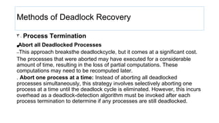 Deadlocked Process In Program operating system deadlock how to handle it | PDF