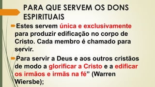 Os 9 dons do Espírito Santo | PPTX