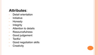 Important Attributes Duties and attributes of a purchasing clerk/assistant | PPTX