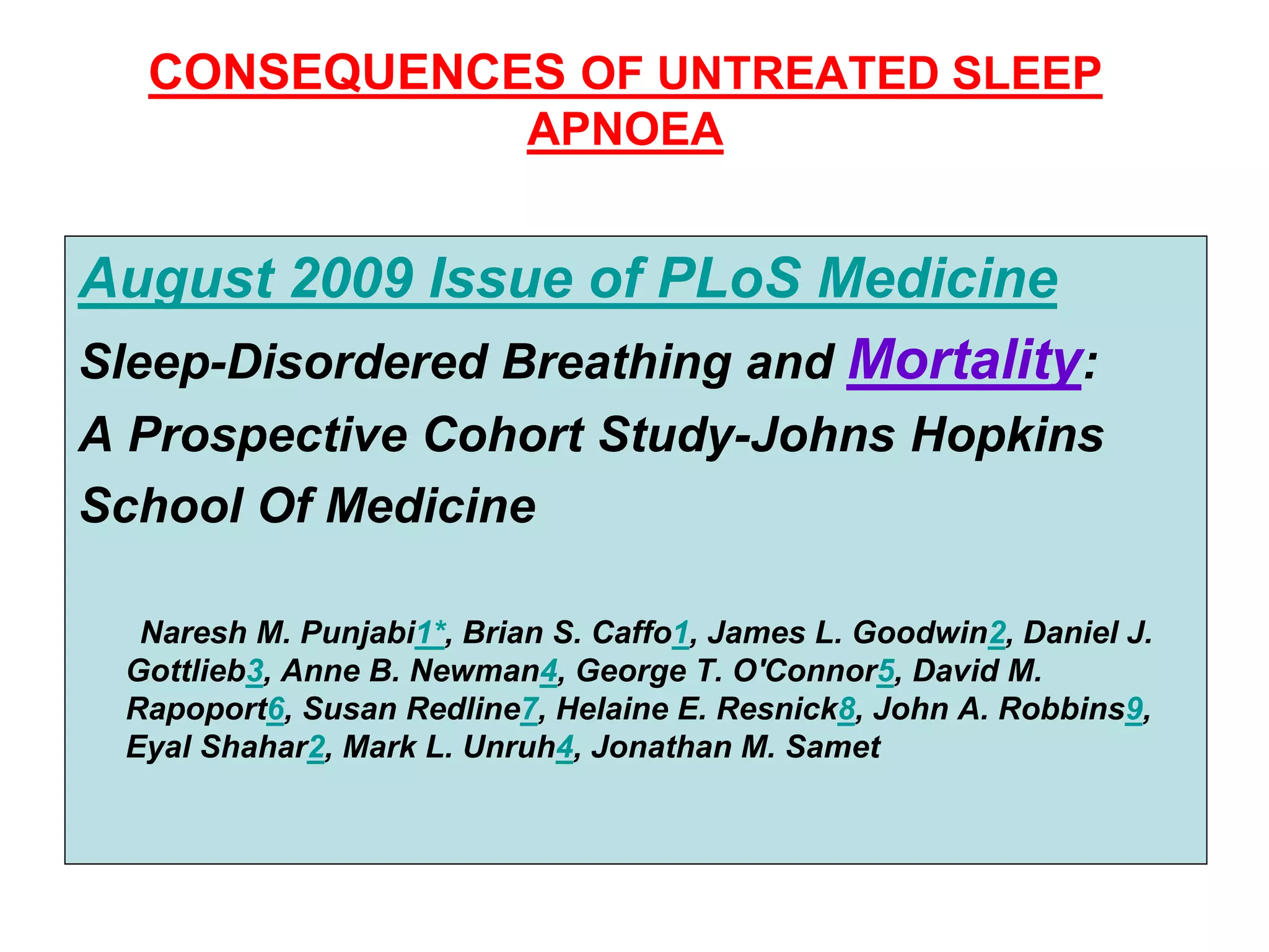 Obstructive Sleep Apnoea Pptx