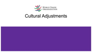 Cultural Adjustments
 