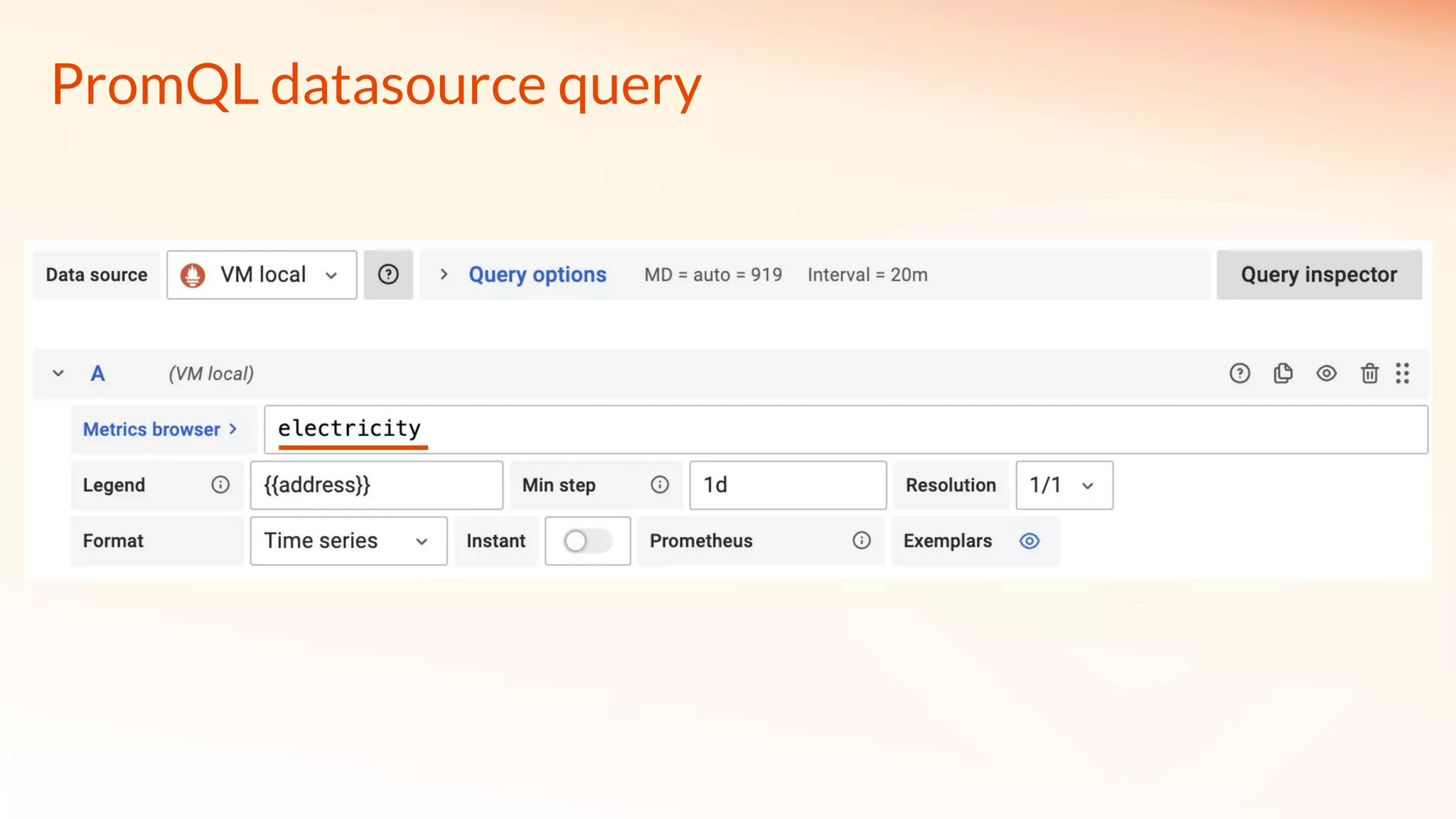PromQL datasource query
 