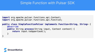 Simple Function with Pulsar SDK
 