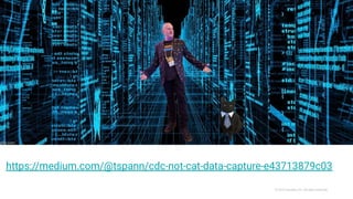 © 2023 Cloudera, Inc. All rights reserved.
https://medium.com/@tspann/cdc-not-cat-data-capture-e43713879c03
 