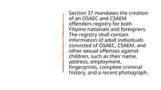 OSAEC Anti-Online Sexual Abuse or Exploitation of Children | PPTX
