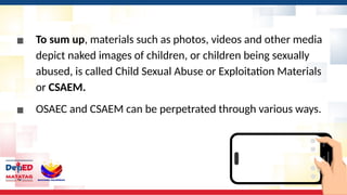 Understanding and Preventing Online Sexual Abuse and Exploitation of ...