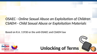 Understanding and Preventing Online Sexual Abuse and Exploitation of ...