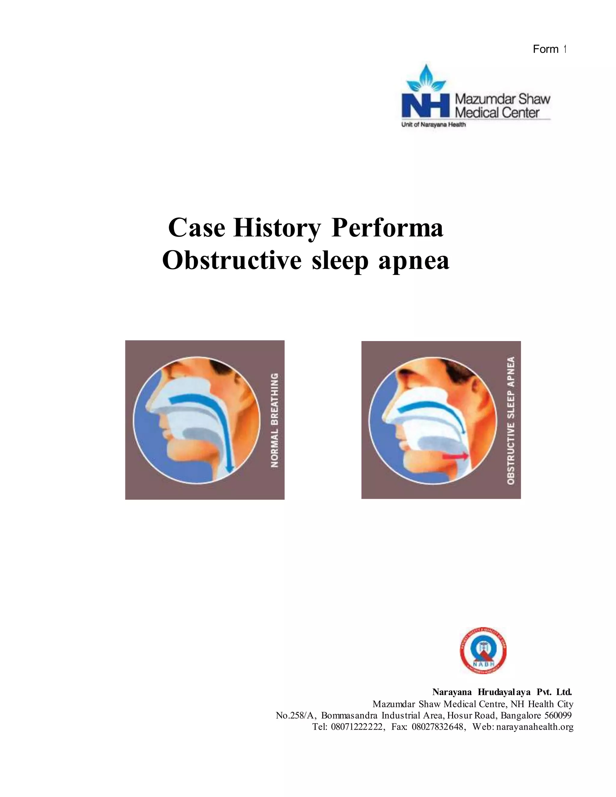 Osa Case Study Log Example Osa history | DOCX