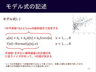 ǥʽӛ
ǥʽ5-3
? ? = ?1 + ?2 ? ? + ?3 ????? ? ? = 1,  , ?
? ? ~?????? ?[?], ? ? = 1,  , ?
11
Yy*AScoreξνYϤǛQ
y*Ĥ˘˜ƫ?Ҏֲ
ˏΥΤäơY΂Qޤ
*ǤyһĤ΂ָΤȤʹäƤꡢȤϮʤζʹäƤޤ
ǤyyֲΤȤꤦ낎ָޤ
 
