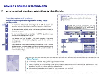 DOMINIO 4 CLARIDAD DE PRESENTACIÓN

17. Las recomendaciones claves son fácilmente identificables
 