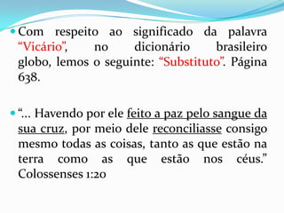 O que é o sacrifício vicário?