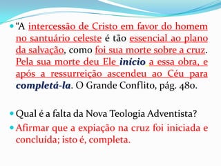 Houve um sacrifício expiatório na cruz do calvário? Se sim, em que sentido?A palavra “Expiação” segundo o dicionário bíblico adventista, significa: “Acobertamento, cobrir, reconciliar, cobrir pecados, propiciação. Página 429.O termo “Sacrifício”, bem sabemos, significa “Oferta”. Expiação: Reconciliação = At-one-ment = A Uma Só mente. II Coríntios 5:19.Sacrifício Expiatório = Oferta Substitutiva