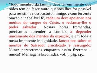 “Aqueles que pela fé seguem a Jesus na grande obra de expiação, recebem os benefícios de Sua mediação em seu favor... Depois de Sua ascensão, quando Jesus entrou mediante os méritos de Seu próprio sangue no santuário celestial celestial, a fim de verter sobre os discípulos as bênçãos de sua mediação... mediante o ministério celestial... Não tinham conhecimento de Cristo como o verdadeiro sacrifício e o único mediador diante de Deus; daí não poderem receber os benefícios de Sua mediação.” O Grande Conflito, pág. 422. Andreasen - Ele agora por nós apresenta os méritos de Seu sangue, no santuário celestial. É nosso advogado, nossa Segurança, nosso Sumo Sacerdote. Ele é o mesmo ontem, hoje e para sempre.” O Ritual do Santuário, pág. 224. Nem Ellen e nem Andreasen nunca usou o termo sangue literal no santuário em seus escritos.