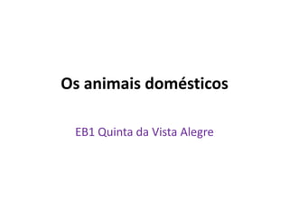 Os animais domésticos EB1 Quinta da Vista Alegre 