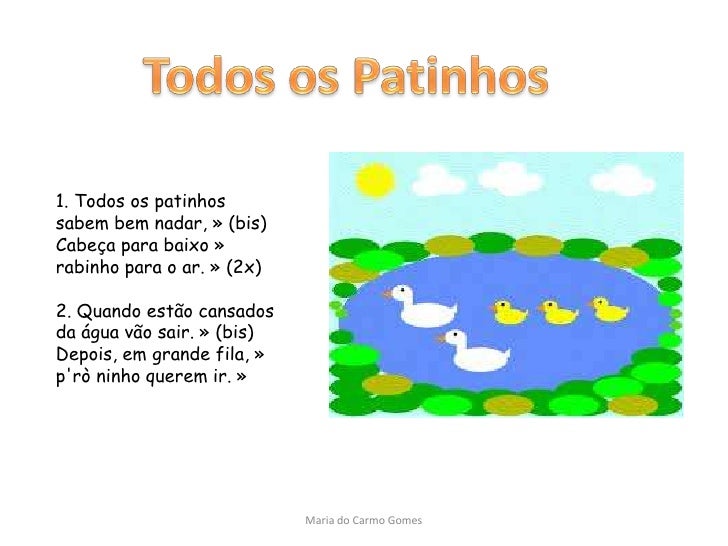 Todos Os Patinhos Sabem Bem Nadar