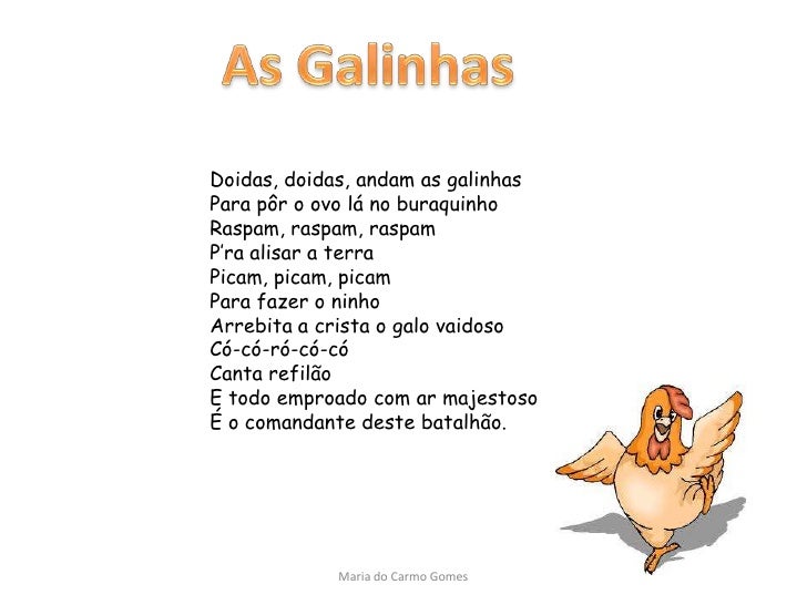 Doidas Doidas Andam As Galinhas Letra
