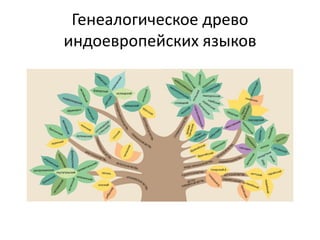 Генеалогическое древо
индоевропейских языков
 