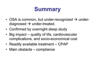 OSA overview Power Point Sleep Fellowship | PDF