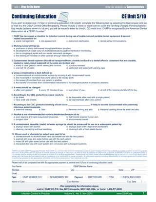Osap Assessment Summary Example.pdf OSAP Infection Control In Practice Newsletter | PDF