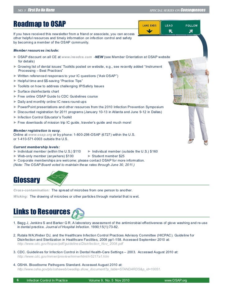 OSAP Infection Control In Practice Newsletter