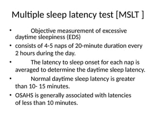 Mslt Form Comprehensive Overview of Obstructive Sleep Apnea: Physiology ...