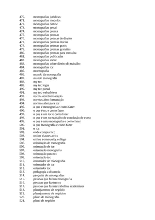 470. monografias juridicas
471. monografias modelos
472. monografias online
473. monografias penal
474. monografias pronta
475. monografias prontas
476. monografias prontas de direito
477. monografias prontas direito
478. monografias prontas gratis
479. monografias prontas gratuitas
480. monografias prontas para consulta
481. monografias publicadas
482. monografias sobre
483. monografias sobre direito do trabalho
484. monografias tcc
485. mornografia
486. mundo da monografia
487. mundo monografia
488. my tcc
489. my tcc login
490. my tcc portal
491. my tcc webadvisor
492. norma abnt formatação
493. normas abnt formatação
494. normas abnt para tcc
495. o que é monografia e como fazer
496. o que é tcc e como fazer
497. o que é um tcc e como fazer
498. o que é um tcc trabalho de conclusão de curso
499. o que é uma monografia e como fazer
500. o que monografia e como fazer
501. o tcc
502. onde comprar tcc
503. online classes at tcc
504. online community college
505. orientação de monografia
506. orientação de tcc
507. orientação monografia
508. orientação para tcc
509. orientação tcc
510. orientador de monografia
511. orientador de tcc
512. orientador tcc
513. pedagogia a distancia
514. pesquisa de monografias
515. pessoas que fazem monografia
516. pessoas que fazem tcc
517. pessoas que fazem trabalhos academicos
518. planejamento de negócio
519. planejamento de negócios
520. plano de monografia
521. plano de negócio
 