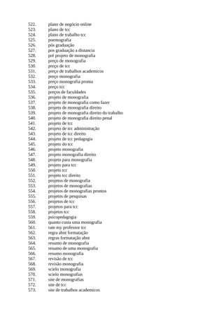 522. plano de negócio online
523. plano de tcc
524. plano de trabalho tcc
525. poemografia
526. pós graduação
527. pos graduação a distancia
528. pré projeto de monografia
529. preço de monografia
530. preço de tcc
531. preço de trabalhos academicos
532. preço monografia
533. preço monografia pronta
534. preço tcc
535. preços de faculdades
536. projeto de monografia
537. projeto de monografia como fazer
538. projeto de monografia direito
539. projeto de monografia direito do trabalho
540. projeto de monografia direito penal
541. projeto de tcc
542. projeto de tcc administração
543. projeto de tcc direito
544. projeto de tcc pedagogia
545. projeto do tcc
546. projeto monografia
547. projeto monografia direito
548. projeto para monografia
549. projeto para tcc
550. projeto tcc
551. projeto tcc direito
552. projetos de monografia
553. projetos de monografias
554. projetos de monografias prontos
555. projetos de pesquisas
556. projetos de tcc
557. projetos para tcc
558. projetos tcc
559. psicopedagogia
560. quanto custa uma monografia
561. rate my professor tcc
562. regra abnt formatação
563. regras formatação abnt
564. resumo de monografia
565. resumo de uma monografia
566. resumo monografia
567. revisão de tcc
568. revisão monografia
569. scielo monografia
570. scielo monografias
571. site de monografias
572. site de tcc
573. site de trabalhos academicos
 