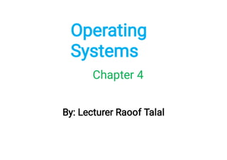 Ch Raoof Comprehensive Overview of File-System Implementation and Disk ...