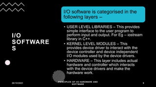 Principles of I/O Hardware and Software | PDF