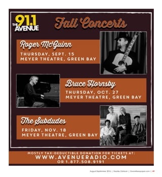 August/September 2016 | Greater Oshkosh | SceneNewspaper.com | 49
 