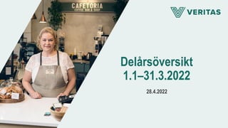 Delårsöversikt
1.1–31.3.2022
28.4.2022
 