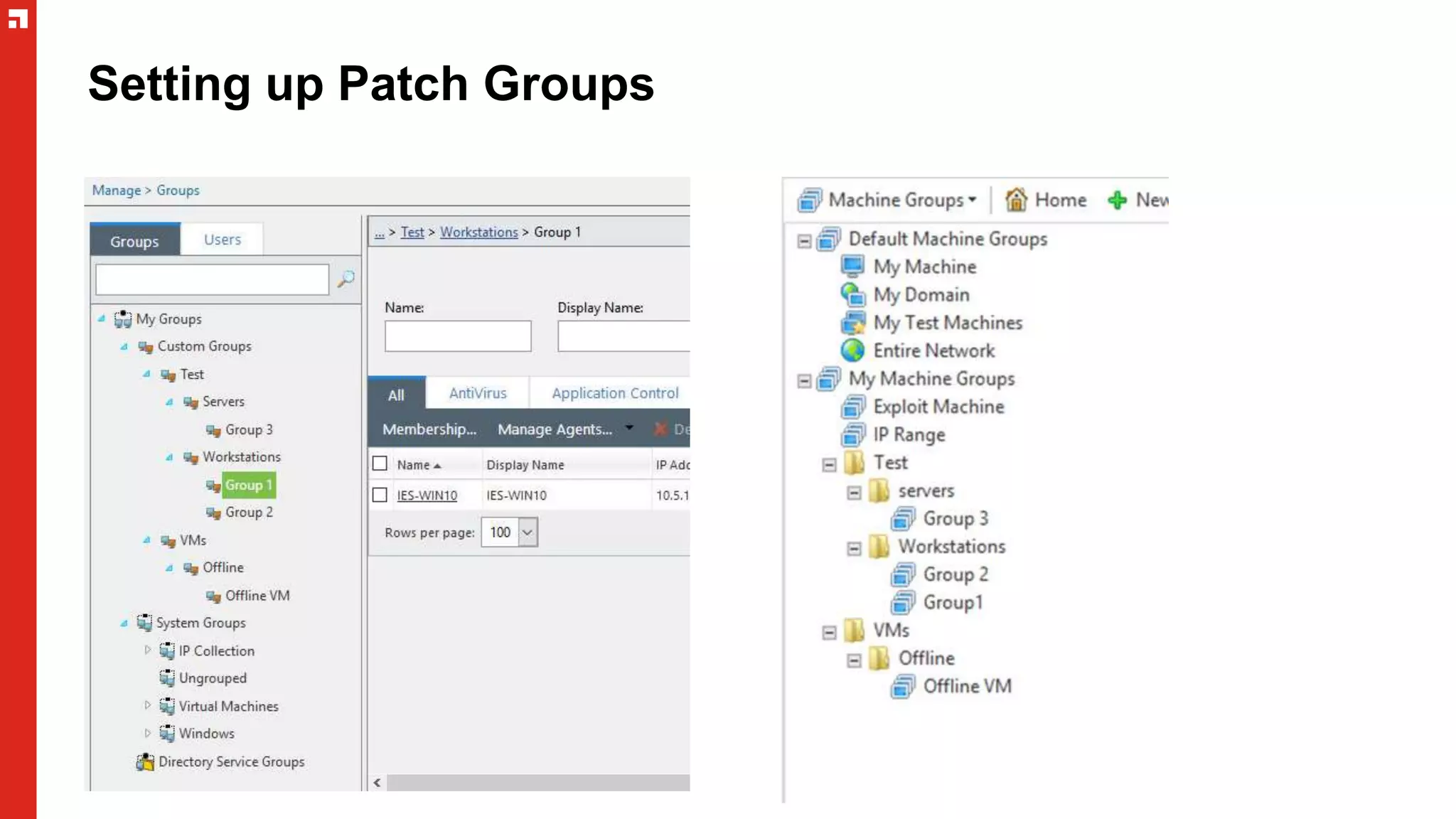 Setting up Patch Groups
 