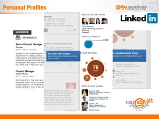 Personal Proﬁles
 