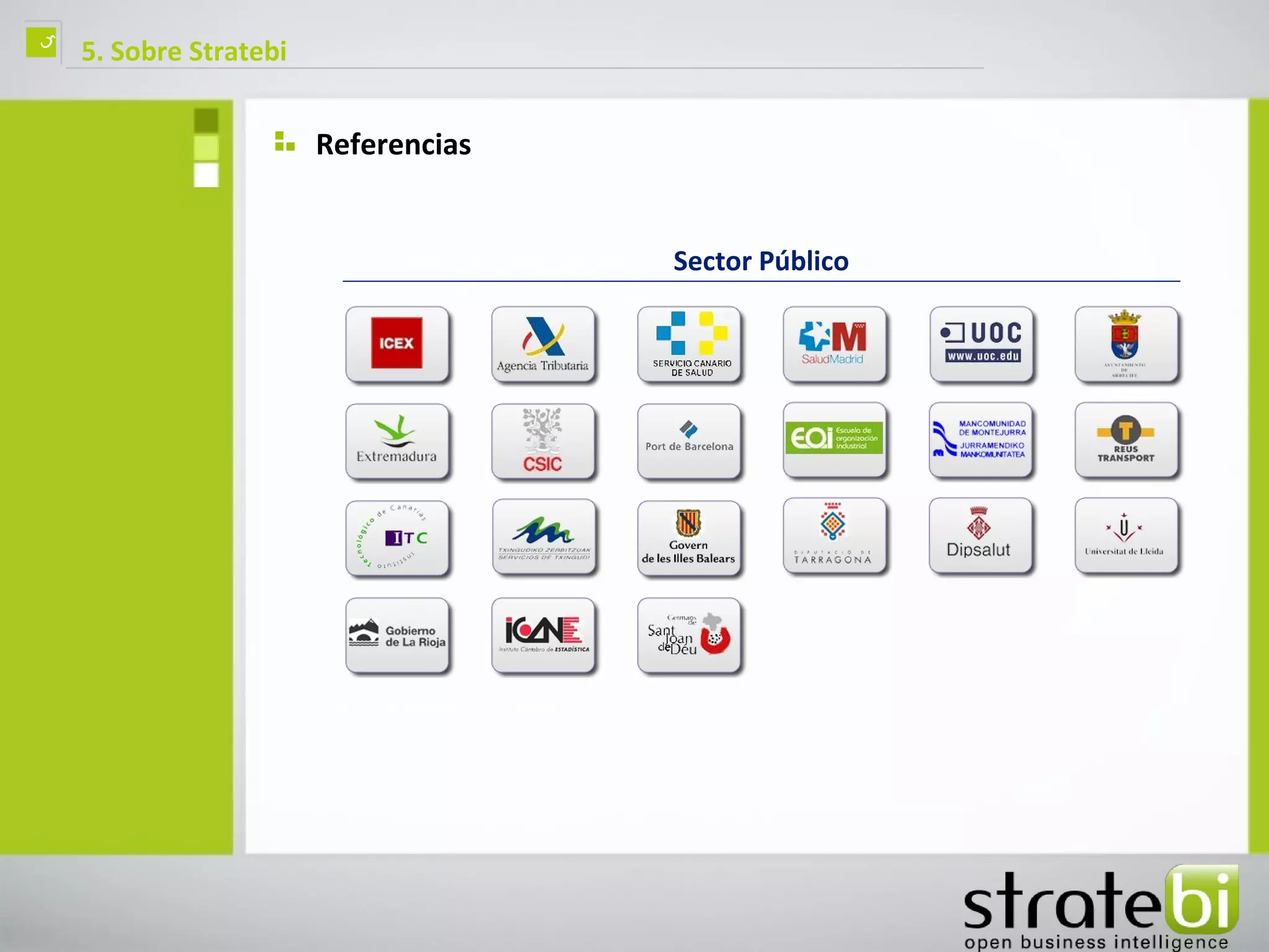 ç   5. Sobre Stratebi


                        Referencias


                                      Sector Público
 