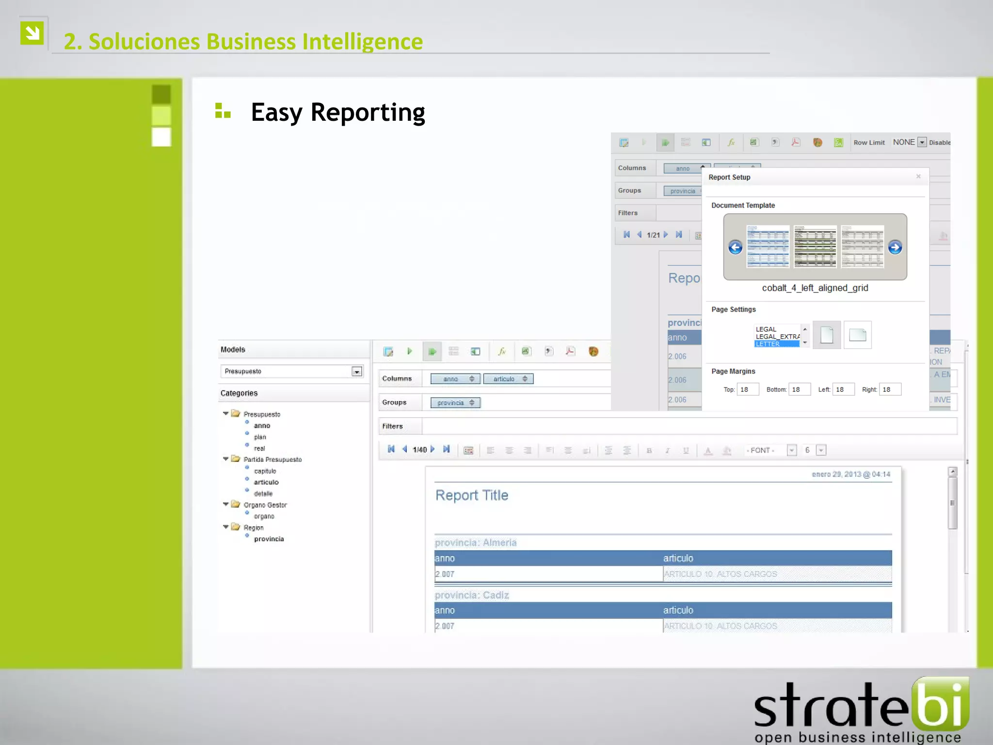    2. Soluciones Business Intelligence

                      Easy Reporting
 