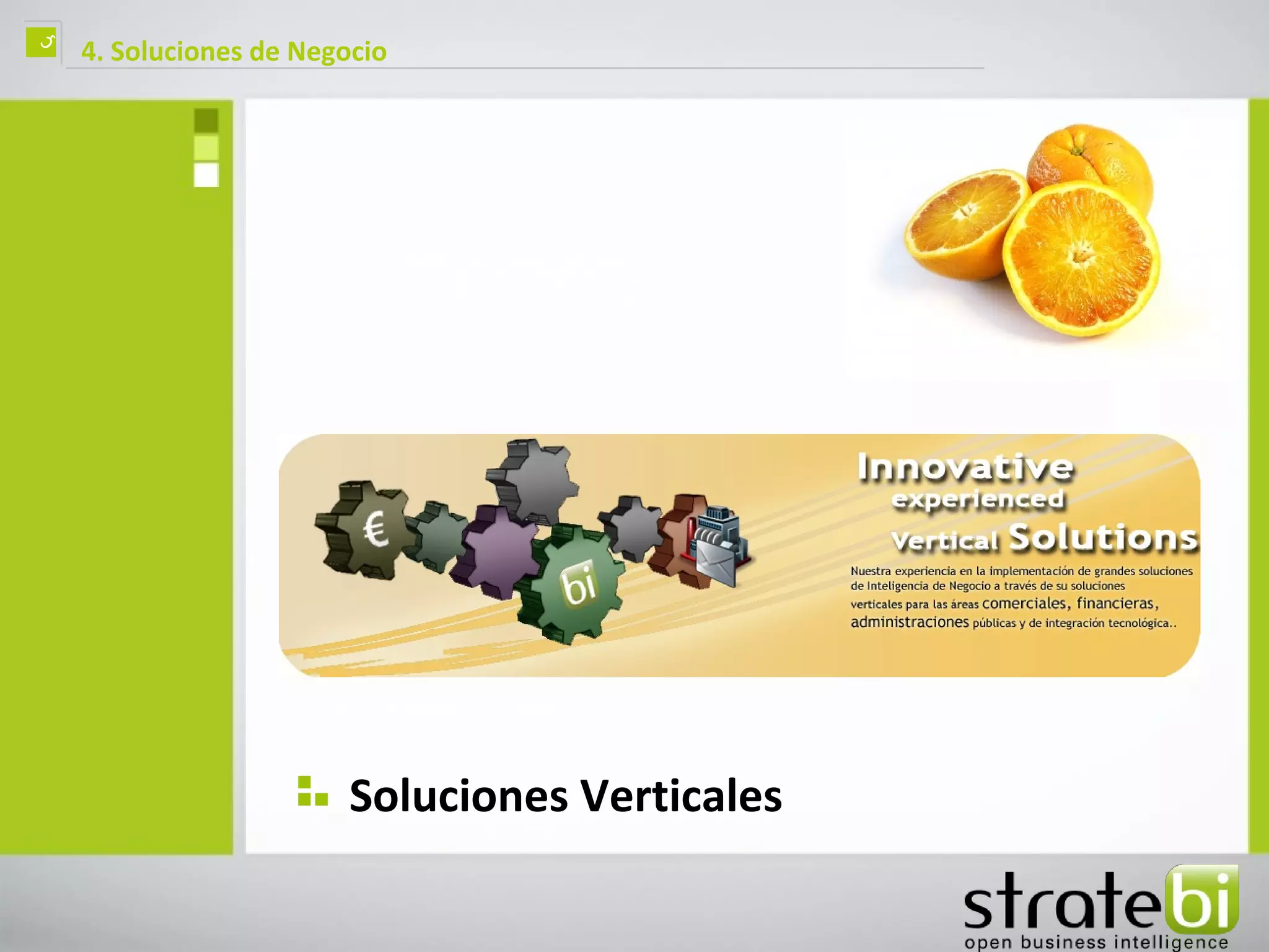 ç   4. Soluciones de Negocio




                         Soluciones Verticales
 