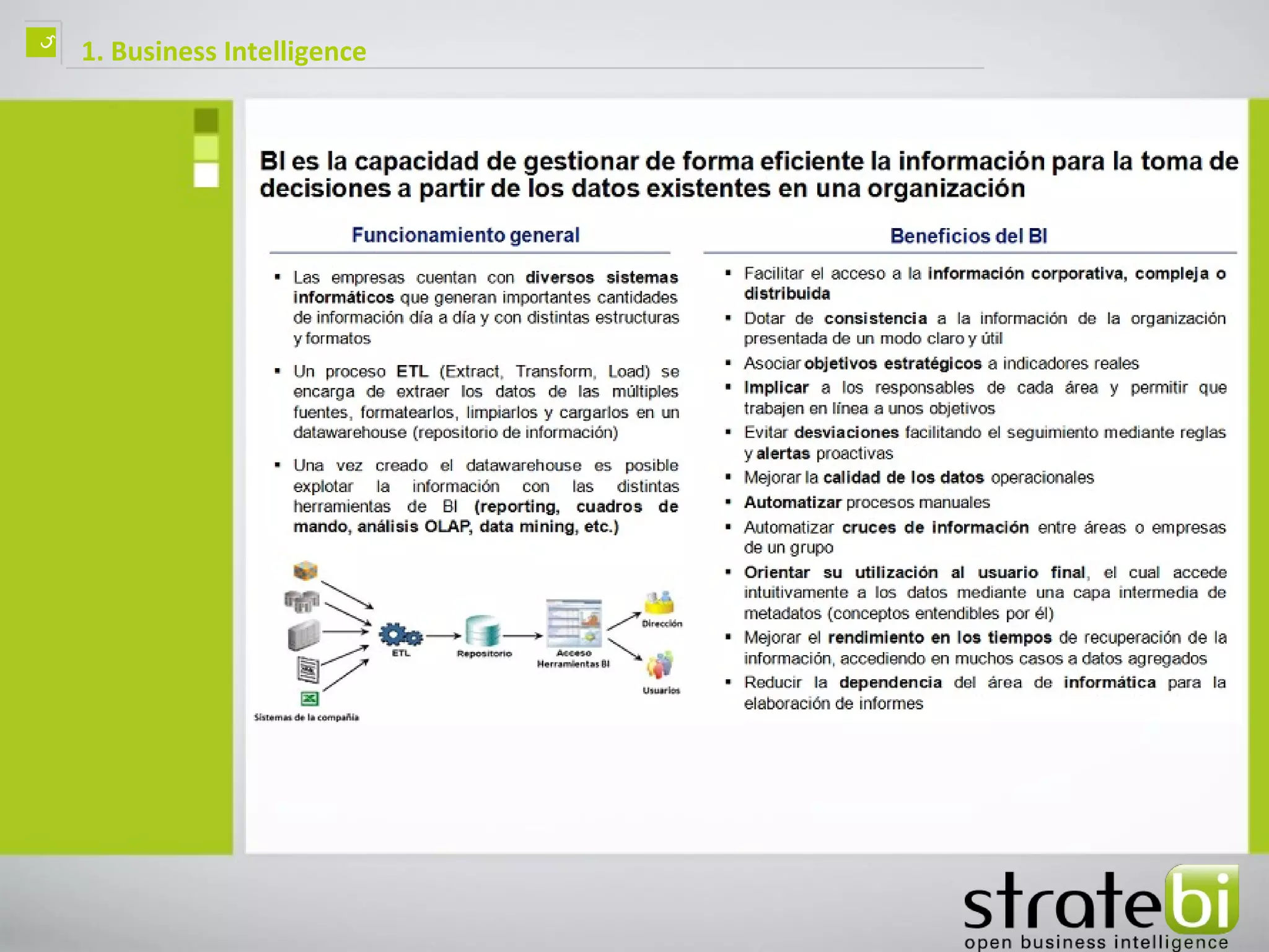 ç   1. Business Intelligence
 