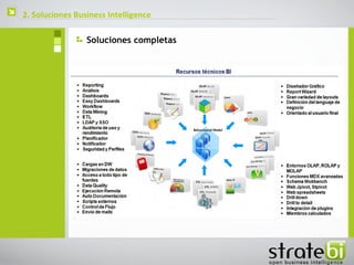    2. Soluciones Business Intelligence

                     Soluciones completas
 