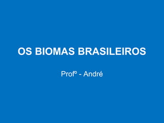 OS BIOMAS BRASILEIROS
Profº - André
 