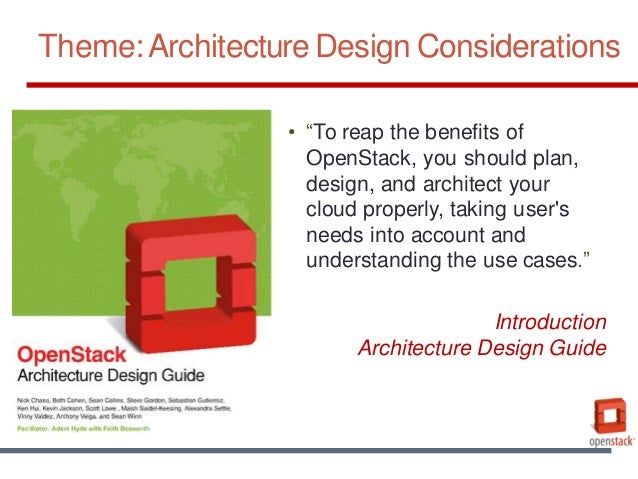 Architecture Design Guide designing openstack architectures Architecture Design Guide designing openstack architectures