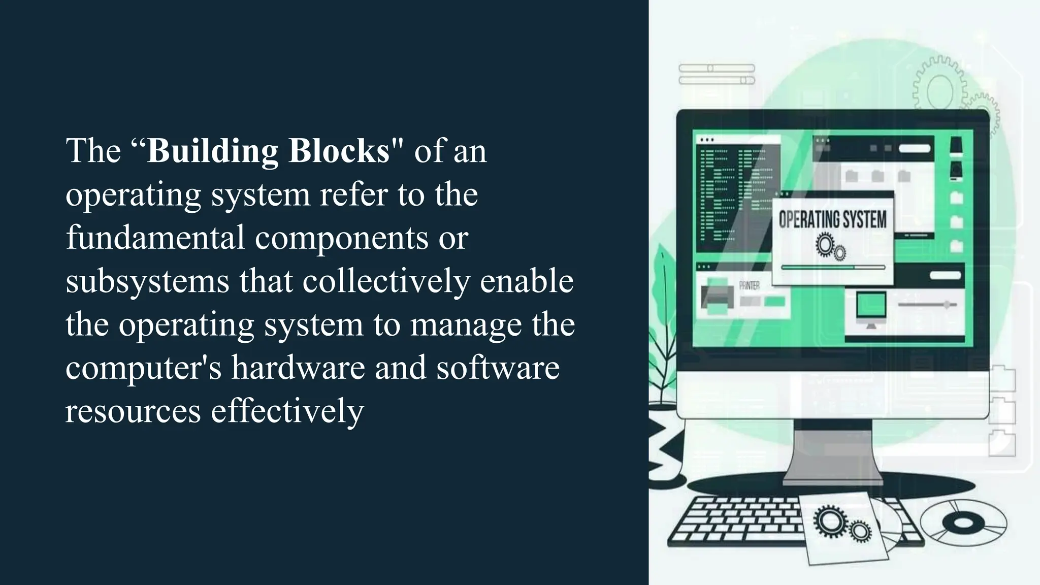 Operating system building blocks with detail description. | PPTX ...