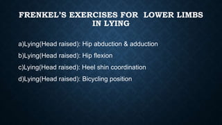 Frenkel's Exercise (Bangladesh Health Profession Institute) CRP | PPT