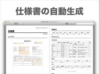 仕様書の自動生成

 